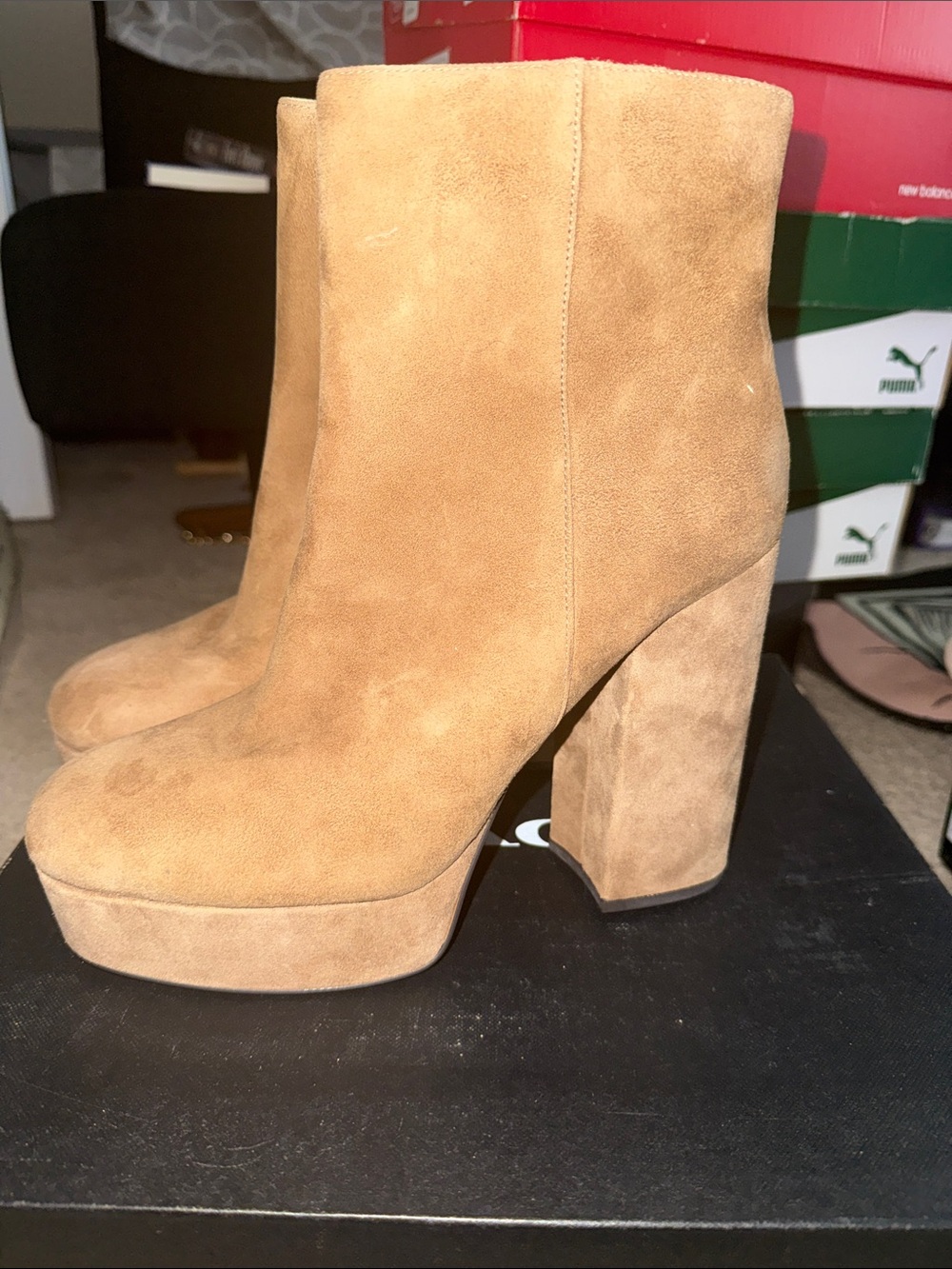 Coach Iona Suede Platform Ankle Boots